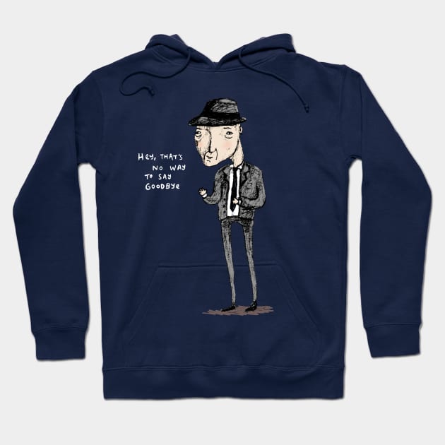 Leonard Cohen Hoodie by Sophie Corrigan